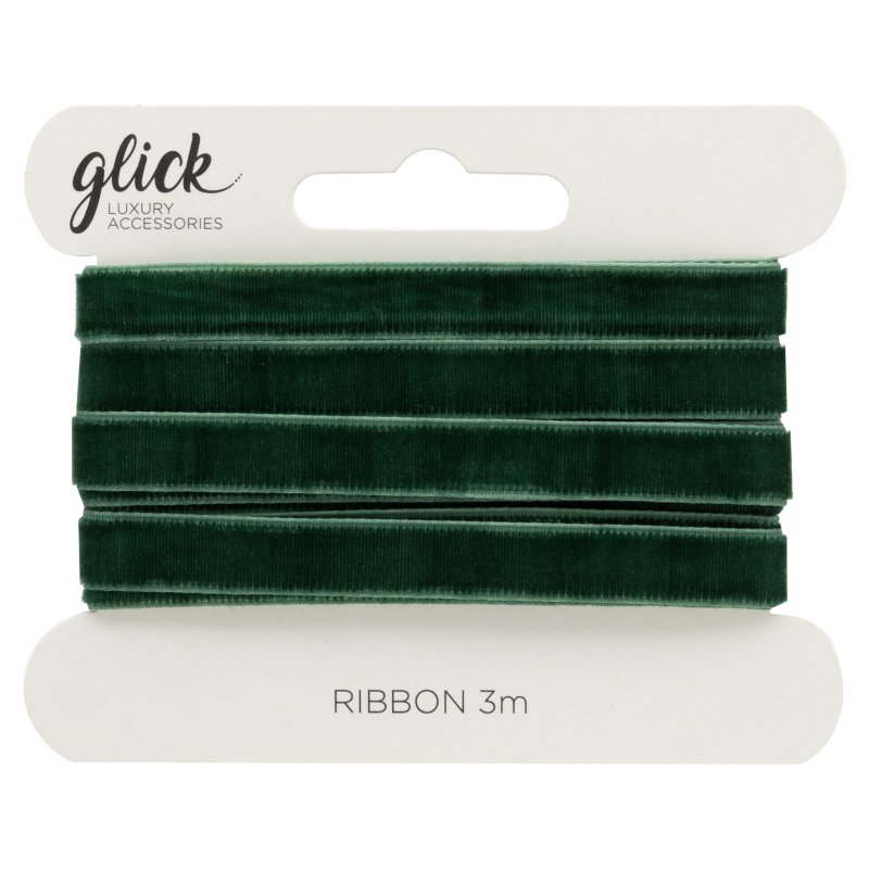 Glick Green Velvet Ribbon