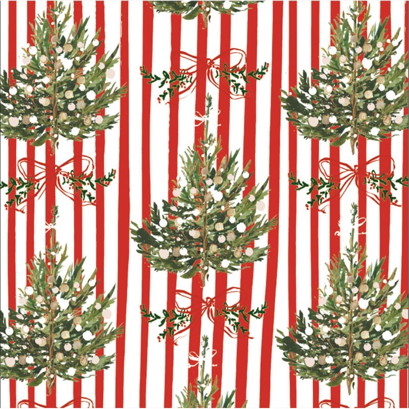 Glick Striped Spruce Paper Napkins 20pk Design