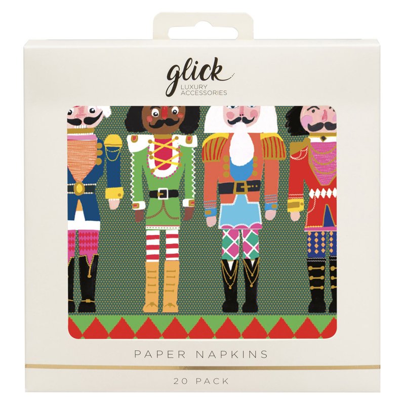 Glick Noble Nutcrackers Paper Napkins 20pk in packaging