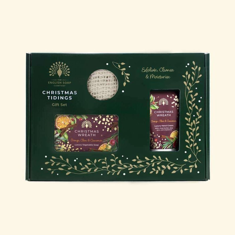The English Soap Company Christmas Wreath Gift Set with lid