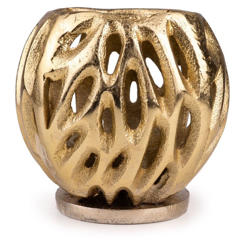 Candlelight Cut Out Brass Tealight Holder Small