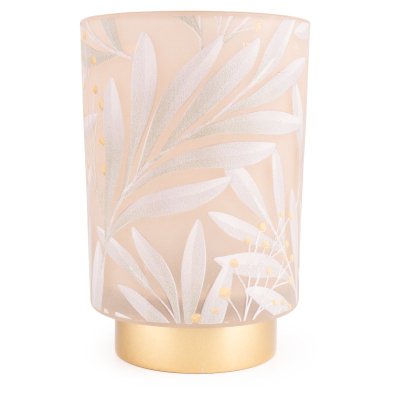Candlelight Glass Botanical LED Lamp