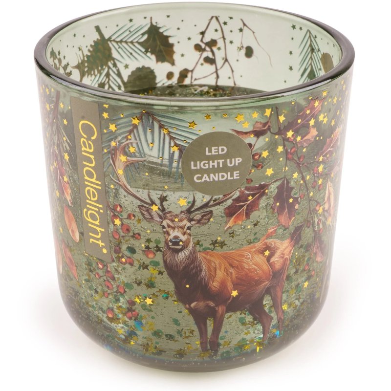 Candlelight Pine Forest LED Candle front
