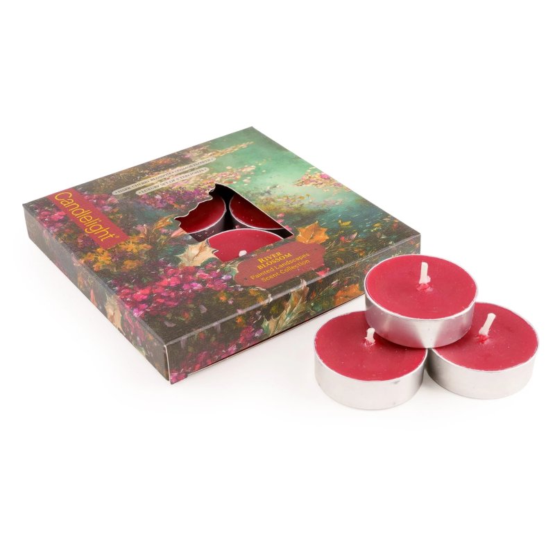 Candlelight River Blossom Tealights Set Of 9 with box