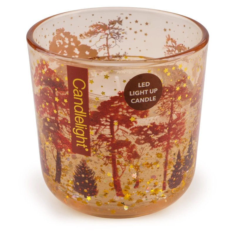 Candlelight Mistletoe Woodland LED Candle