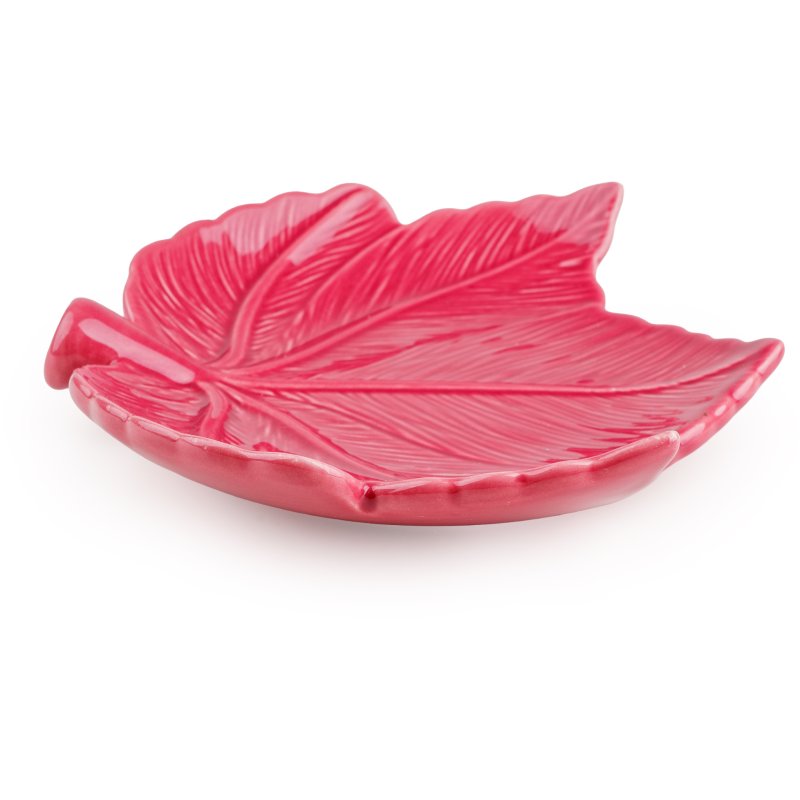 Candlelight Plum Fig Leaf Shaped Bowl