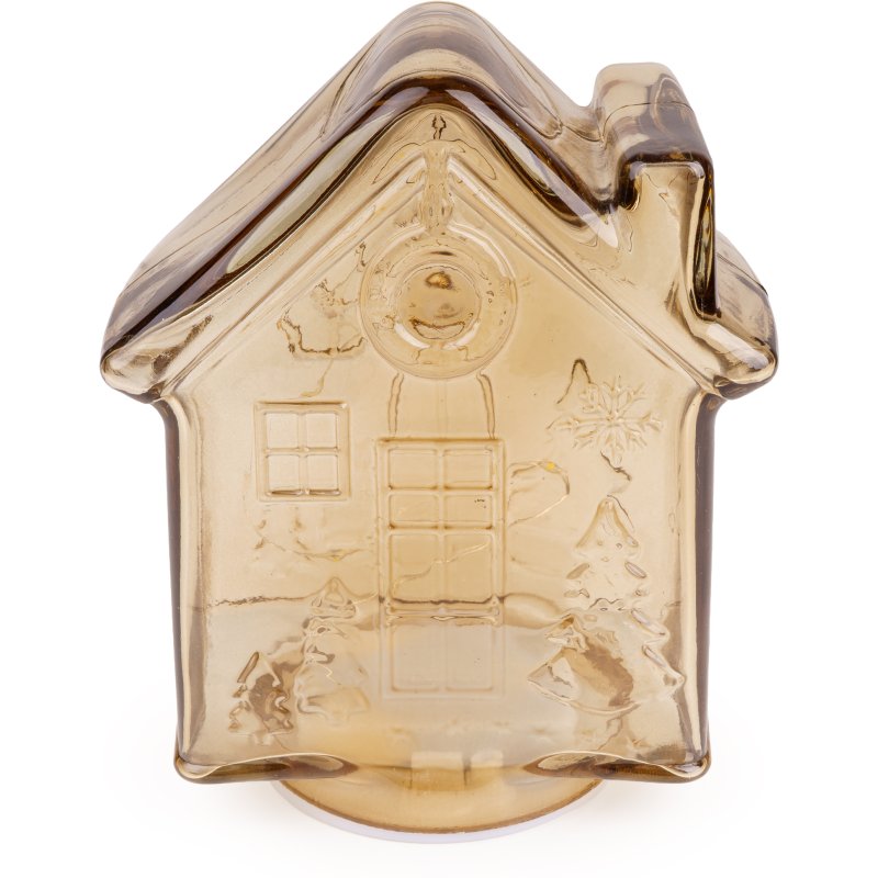 Candlelight Glass Gold Rechargeable Gingerbread House
