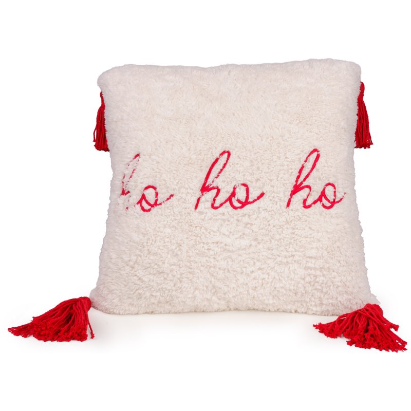 Candlelight Ho Ho Ho Square Boucle Cushion