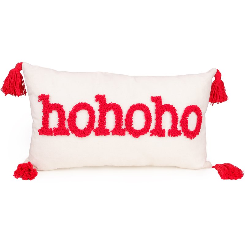 Candlelight Ho Ho Ho Rectangle Boucle Cushion