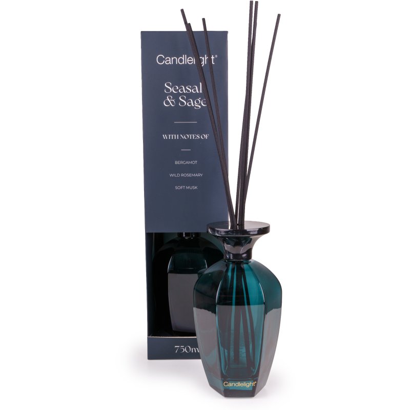 Candlelight Hexagonal 750Ml Seasalt & Sage Reed Diffuser