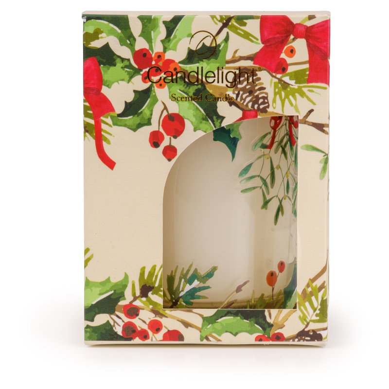 Candlelight Single Wick Mistletoe & Pine Candle In A Pot