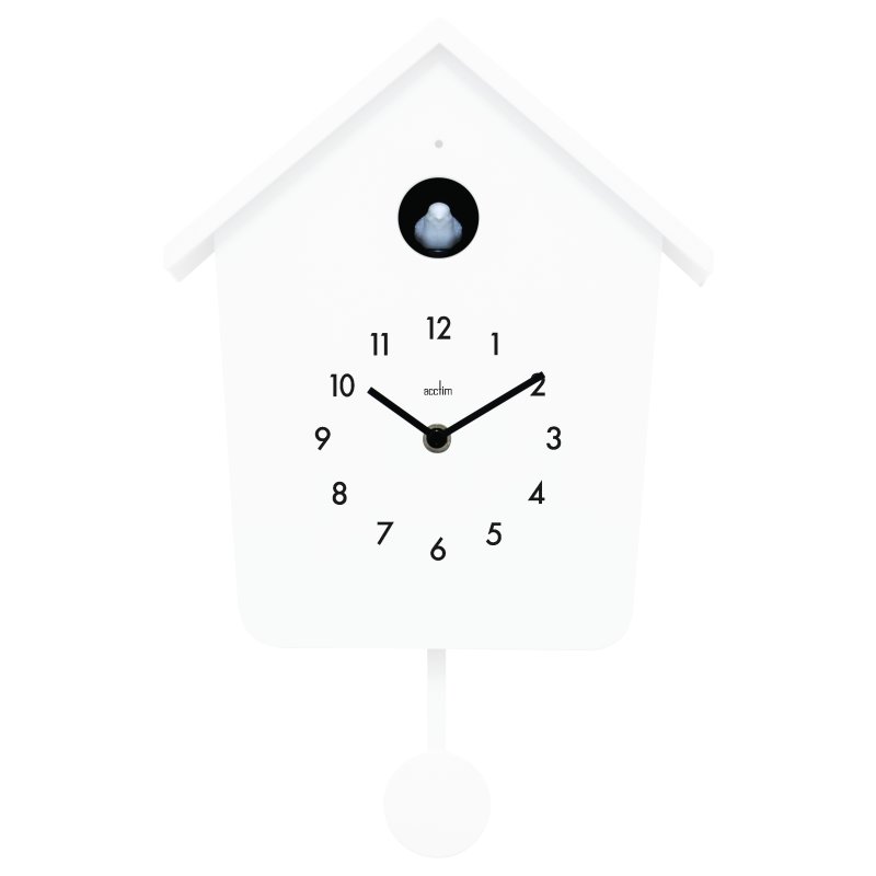 Acctim Casper Lighted Cuckoo Clock White