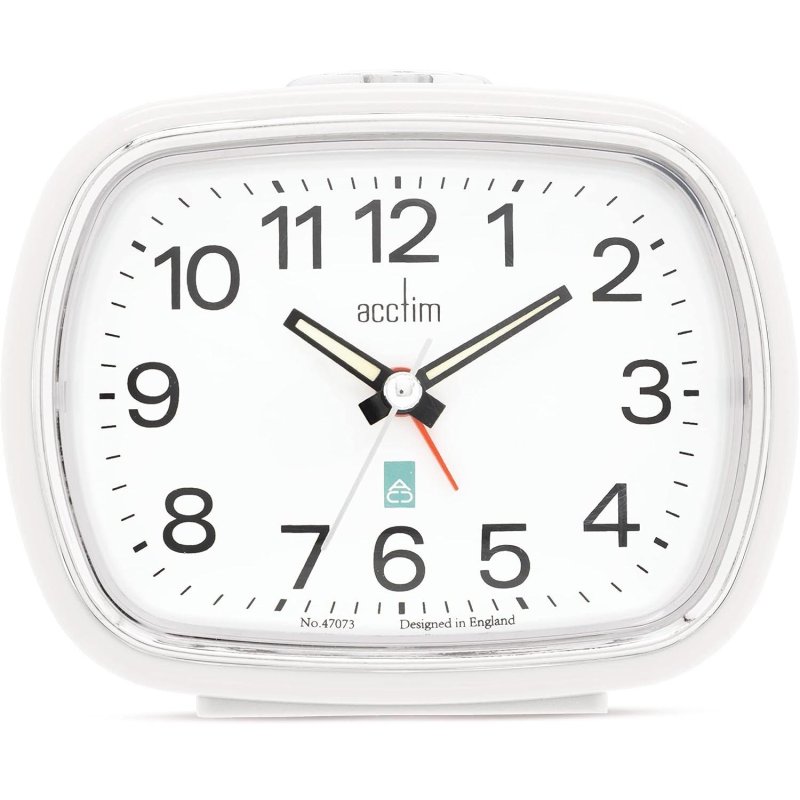 Acctim Camille Alarm Clock Gloss White