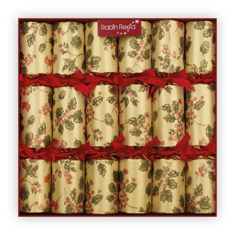 Robin Reed Box Of 6 Berry Garland Crackers
