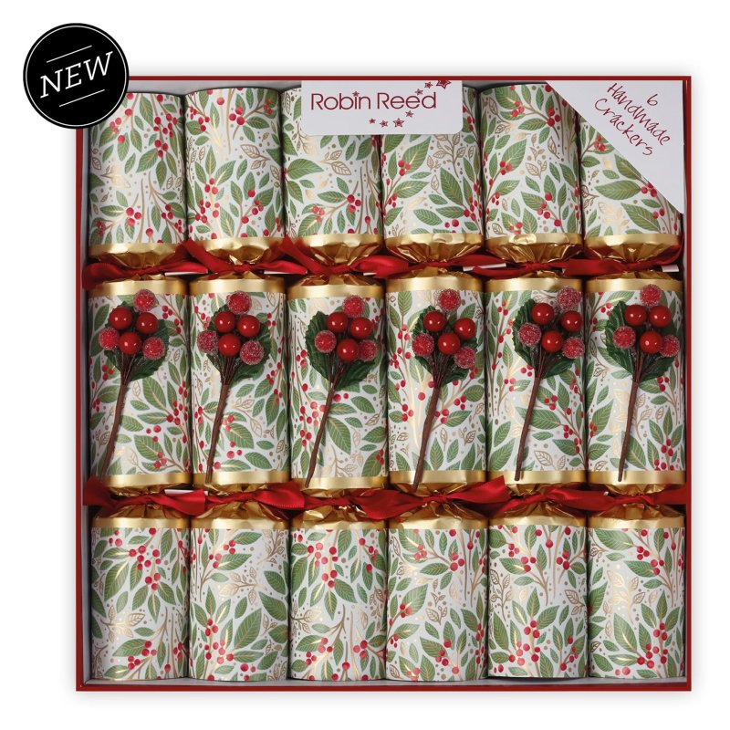 Robin Reed Box Of 6 Winter Berry Crackers