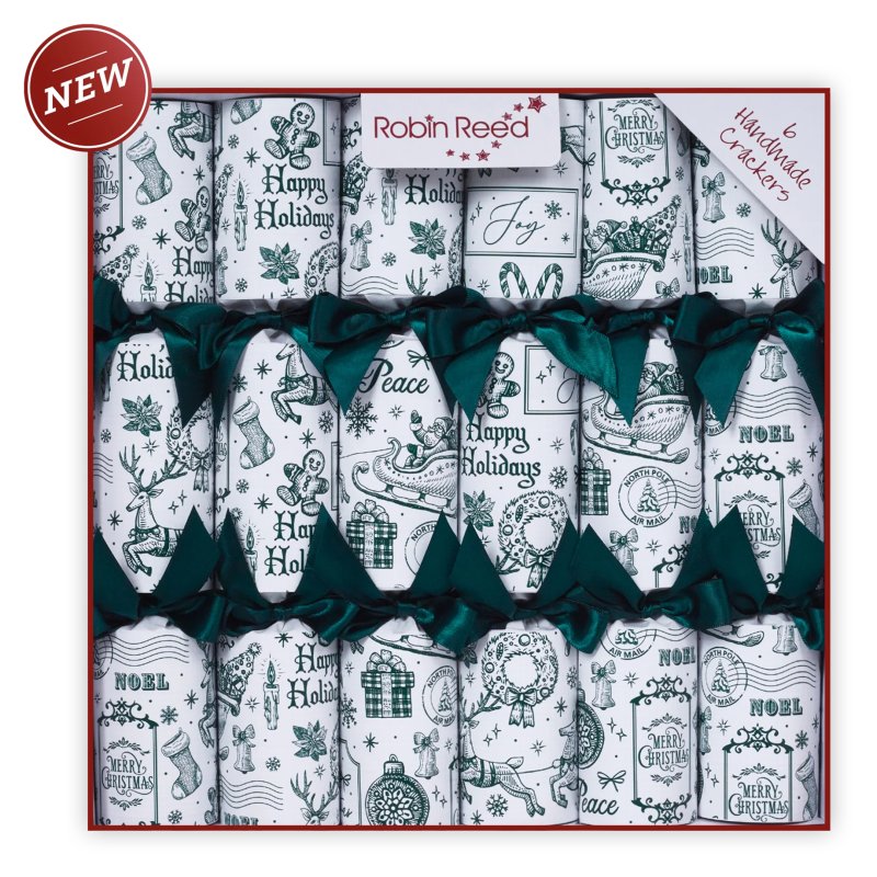 Robin Reed Box Of 6 Holiday Tradition Crackers