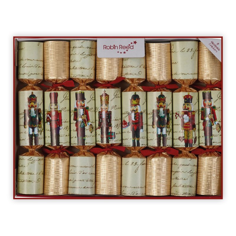 Robin Reed Box Of 8 Nutcracker Saucer Crackers