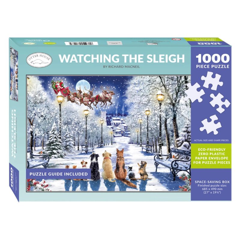 Otter House Watching The Sleigh 1000 Piece Puzzle