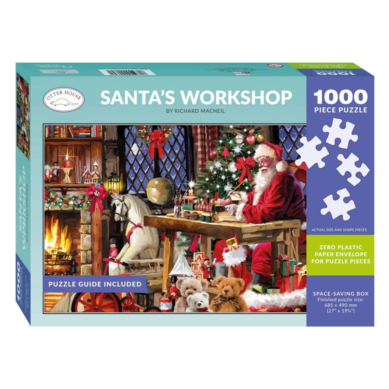 Otter House Santa's Workshop 1000 Piece Puzzle