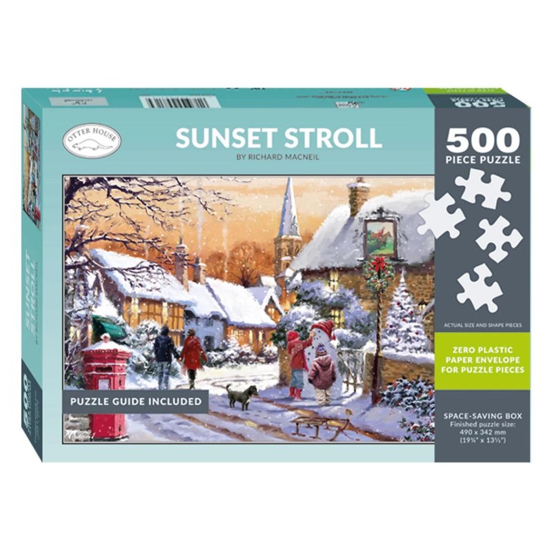 Otter House Sunset Stroll 500 Piece Puzzle