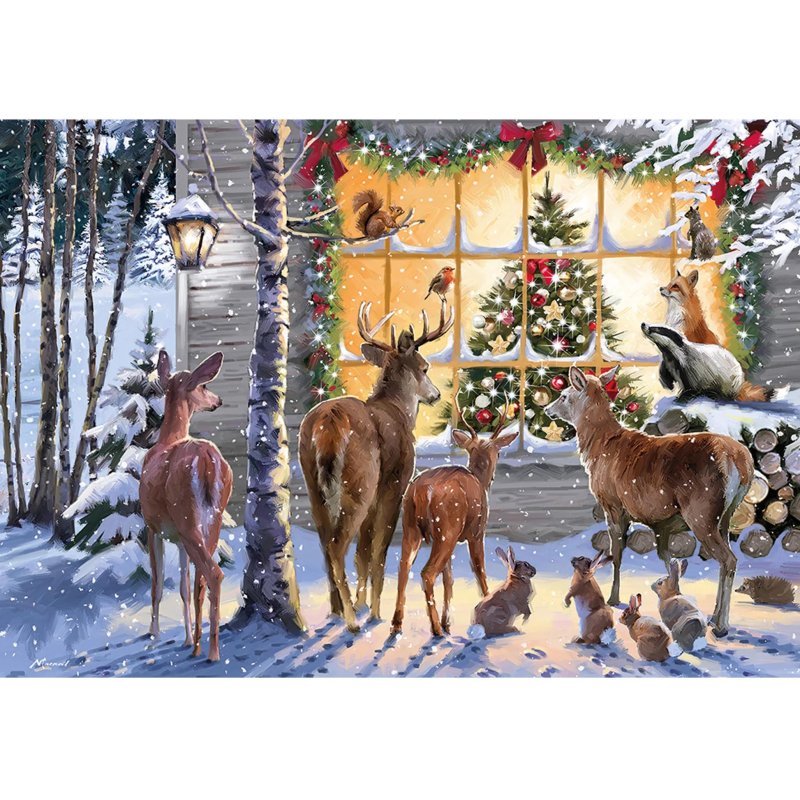 Otter House Christmas Visitors 500 Piece Puzzle
