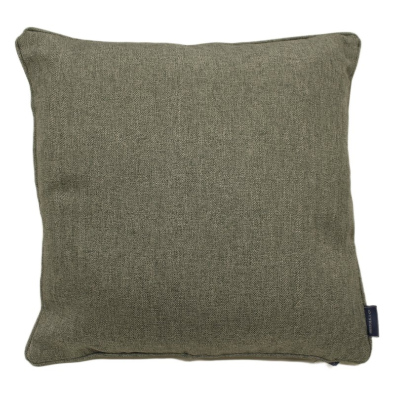Norfolk & Co Holkham Tweed Square Cushion Reseda