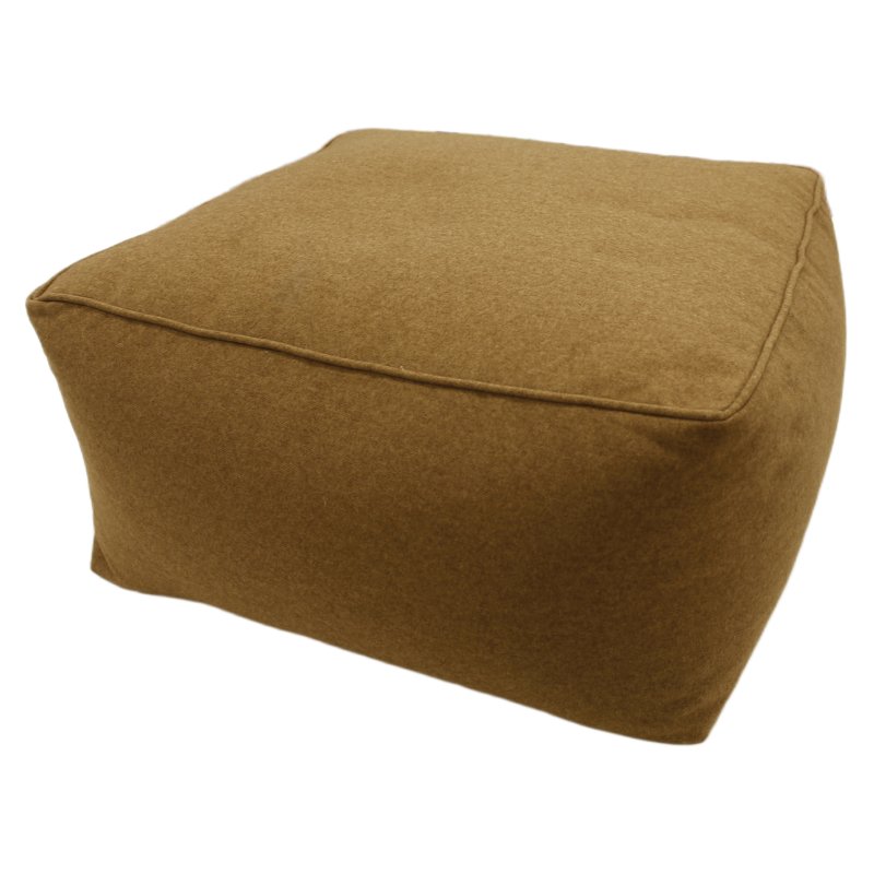 Norfolk & Co Holkham Tweed Square Pouffe Chestnut
