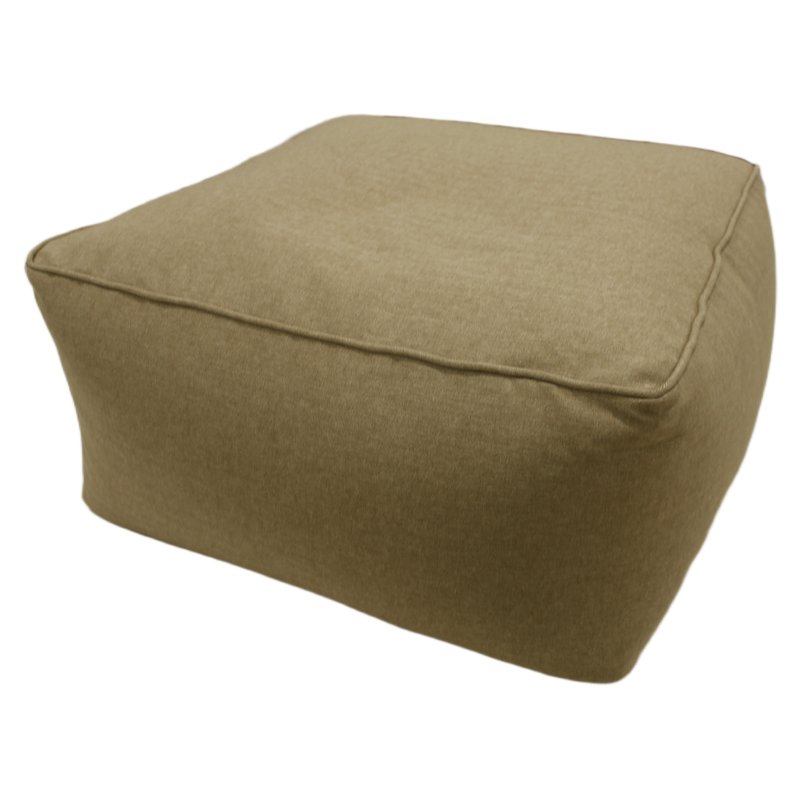 Norfolk & Co Holkham Tweed Square Pouffe Fawn
