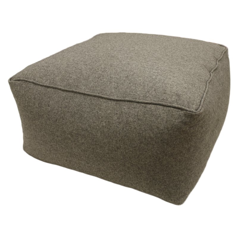 Norfolk & Co Holkham Tweed Square Pouffe Elephant