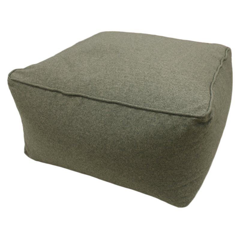 Norfolk & Co Holkham Tweed Square Pouffe Reseda