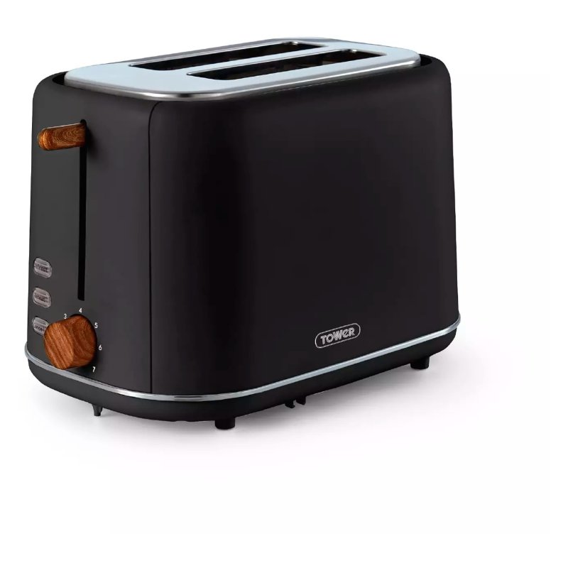 Tower Scandi Black 2 Slice Toaster