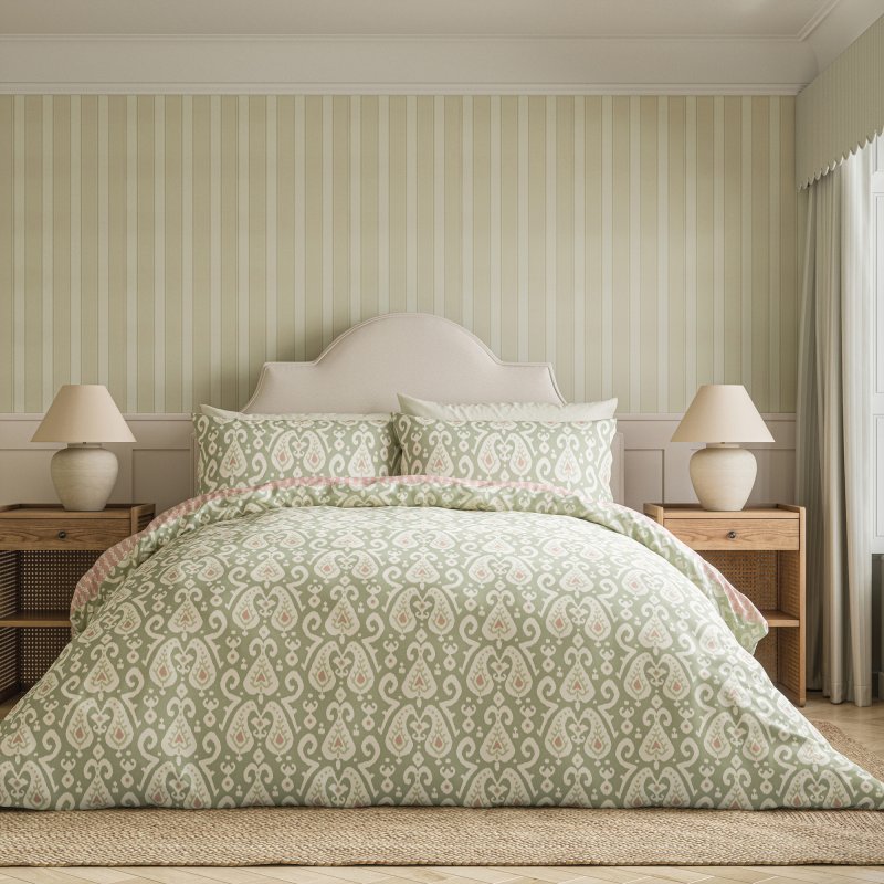 Sanderson Options Java Sage Pink Paisley Duvet Cover Set
