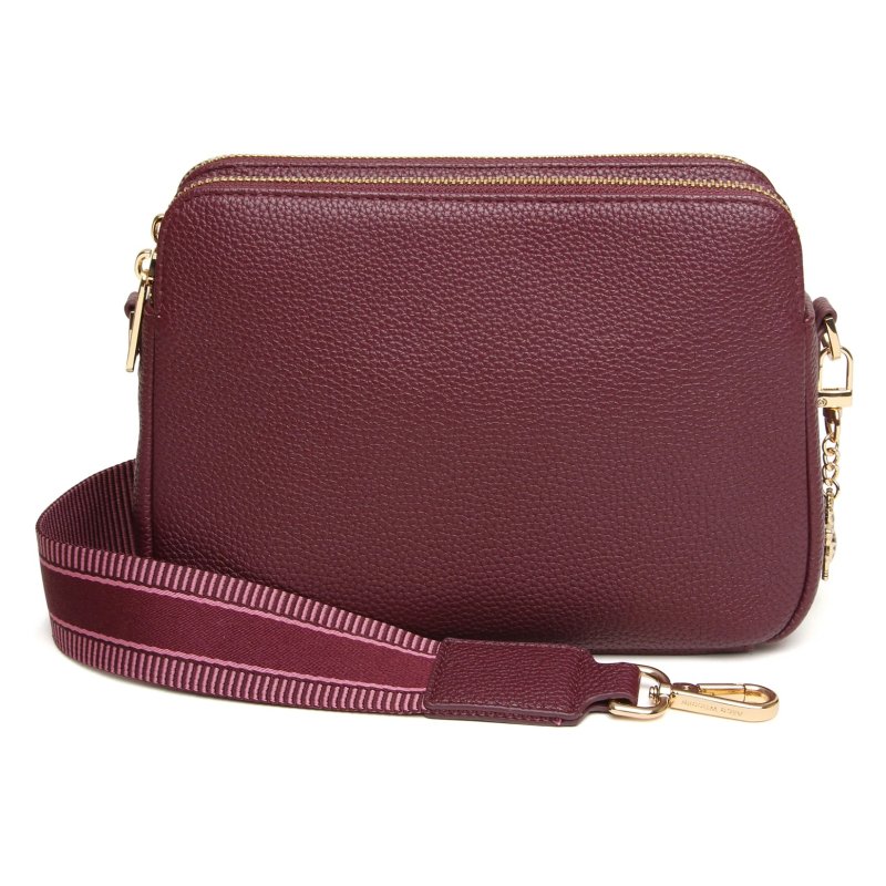 Alice Wheeler Alice Wheeler Dual Zipped Cross Body Bag Berry