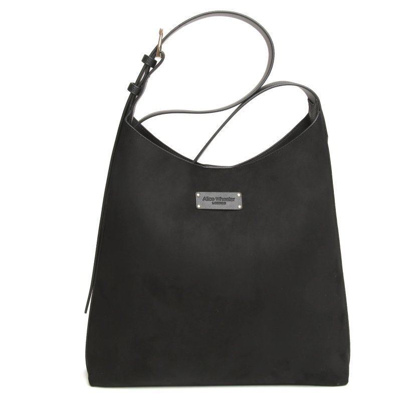 Alice Wheeler Alice Wheeler Kensington Hobo Suede Bag Black