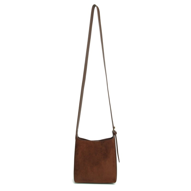 Alice Wheeler Alice Wheeler Kensington Mini Hobo Suede Bag Chocolate