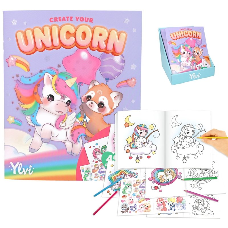 Ylvi Ylvi Create Your Unicorn Colouring Book