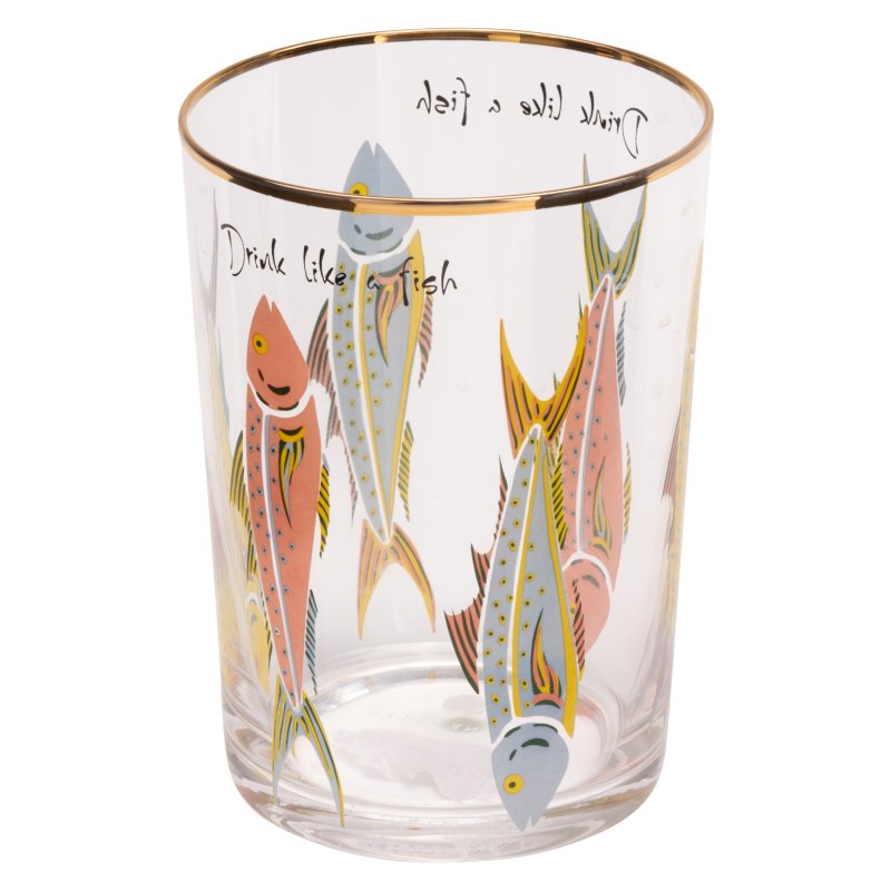 Yvonne Ellen Yvonne Ellen Hi Ball Glass Fishes