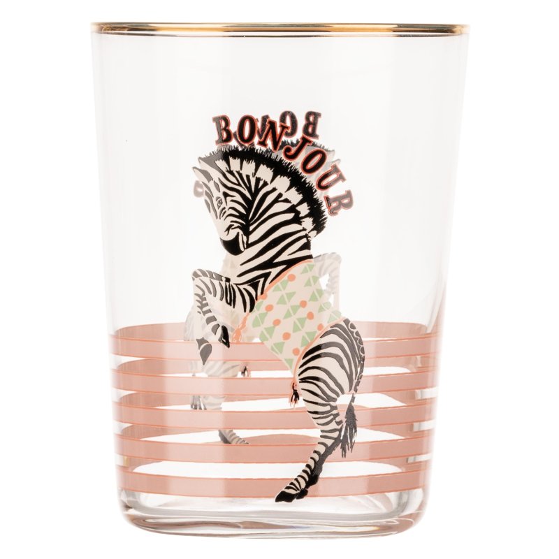 Yvonne Ellen Yvonne Ellen Hi Ball Glass Zebra