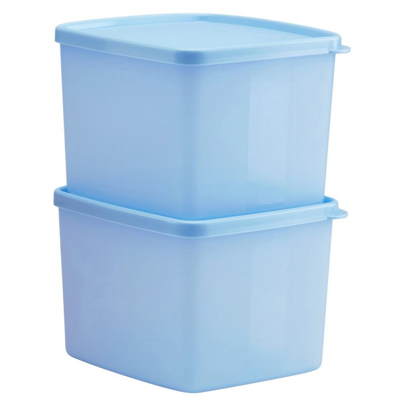 Tupperware Medium Freezable Stacking Square Set Of 2