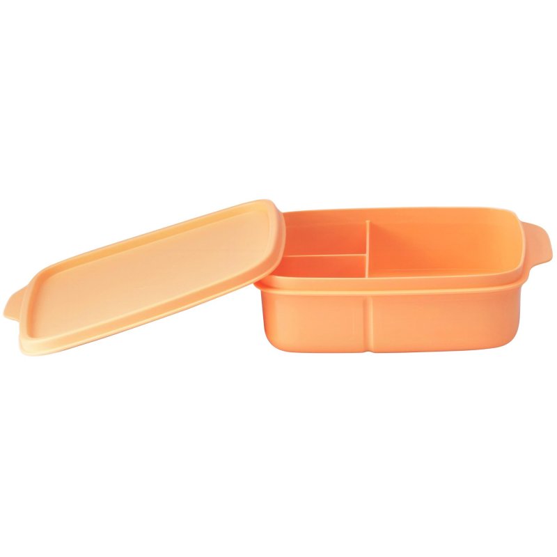 Tupperware Square Divided Lunch Box Orange