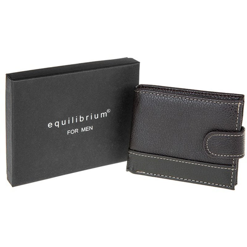 Joe Davies Equilibrium For Men Stitched Wallet Brown