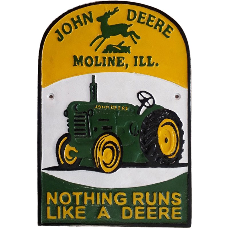 Quirky Barn Nothing Runs Like A Deere Plaque