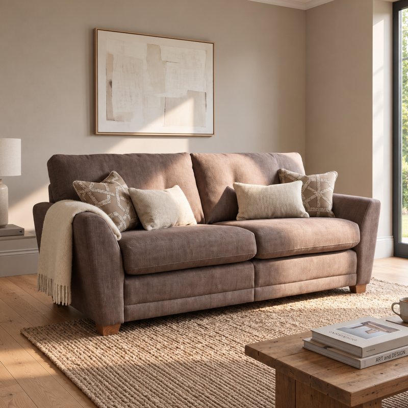 Aldiss Own Marshall 3 Seater Sofa in Waldorf Coffee