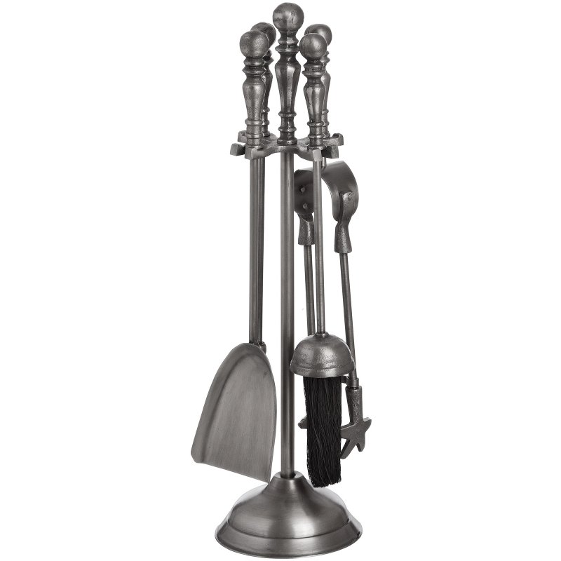 Hill Interiors Hill Interiors Traditional Companion Set Antique Pewter