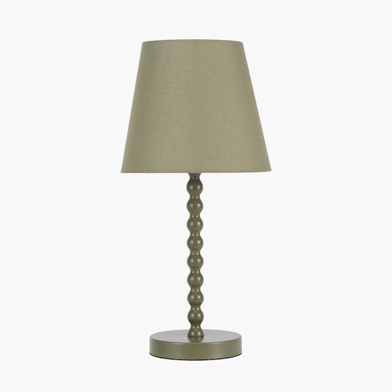 Pacific Sophia Olive Metal Bobble Table Lamp