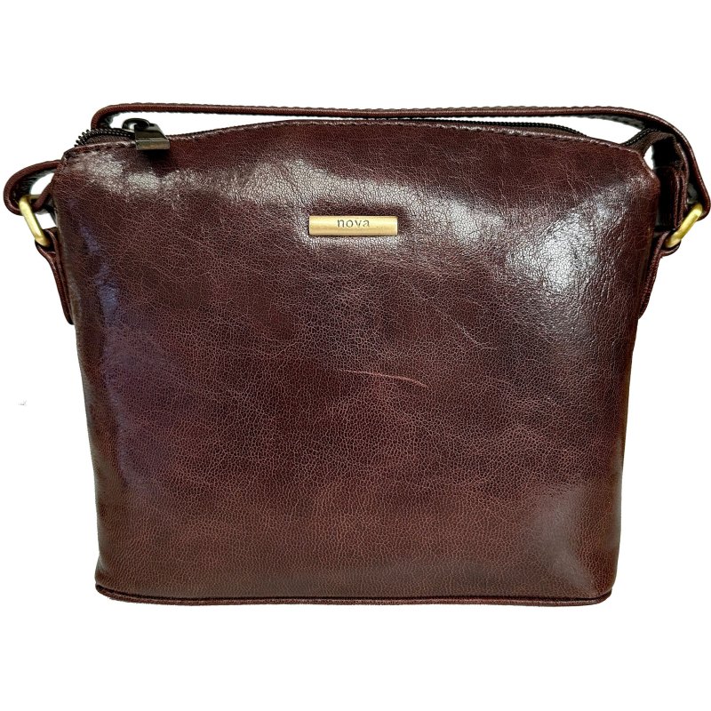 Nova Leathers Dark Brown Dome Bag