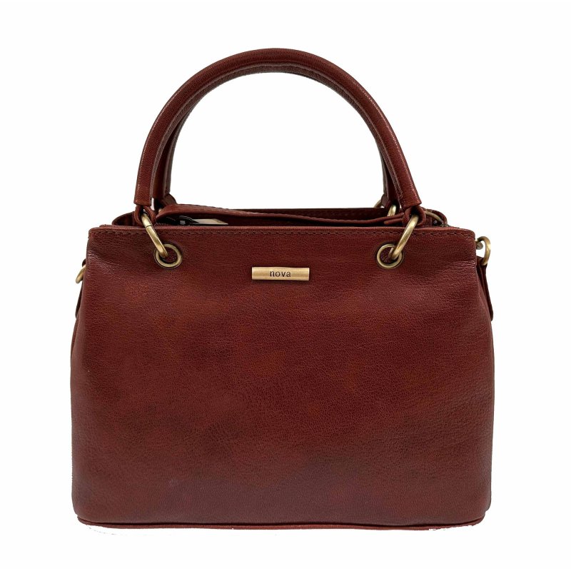 Nova Leathers Cognac Goat Leather Grab Bag