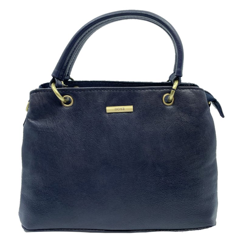 Nova Leathers Navy Goat Leather Grab Bag