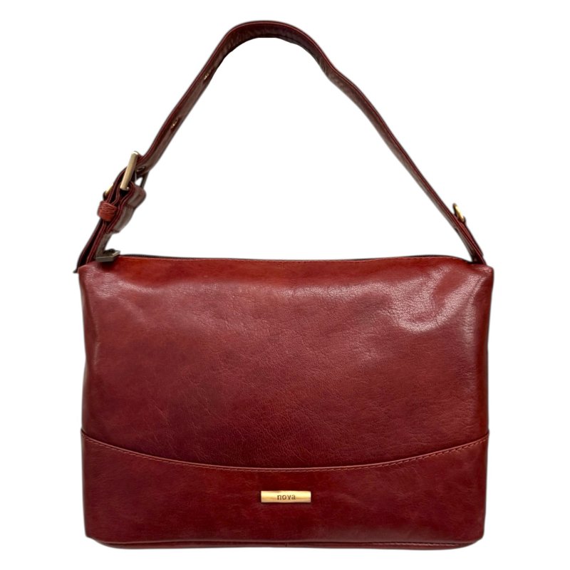 Nova Leathers Cognac Short Handle Shoulder Bag