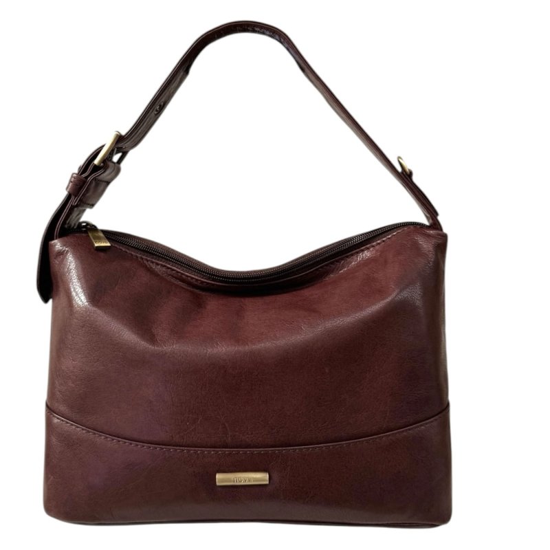 Nova Leathers Brown Short Handle Shoulder Bag